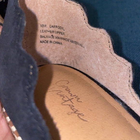 Crown Vintage Black Wedges size 10 - Picture 5 of 6